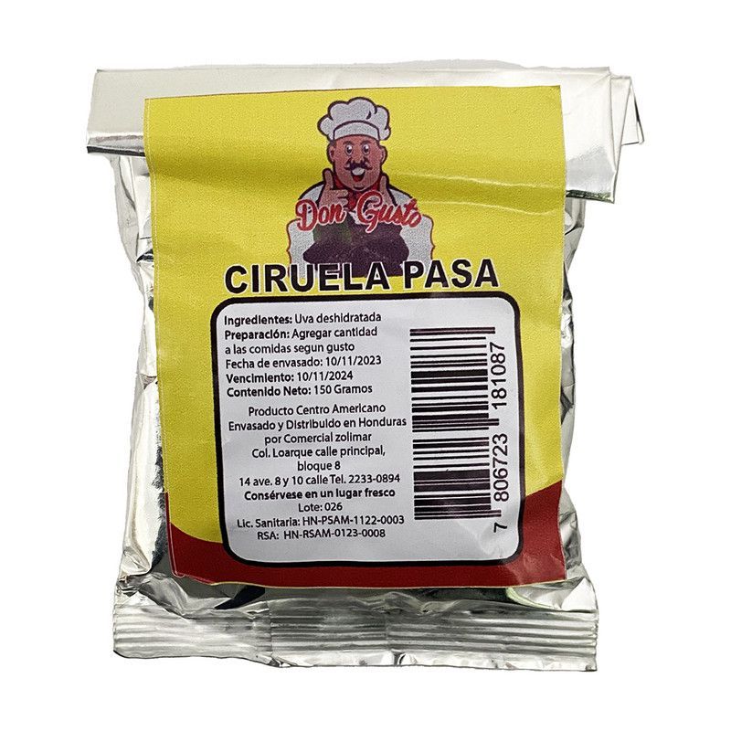 Ciruela  pasa Don Gusto 150g