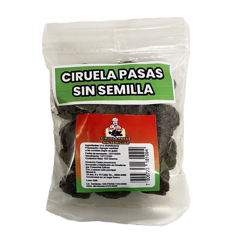 Ciruela Pasa Sin Semilla 150g