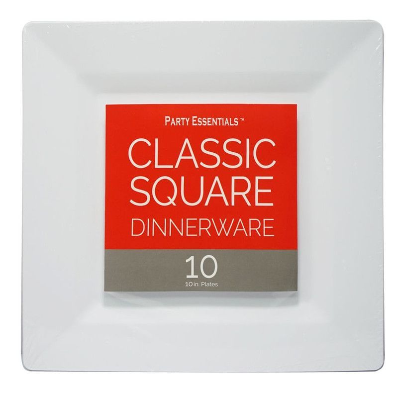 Class Square Plates10.75 10ct