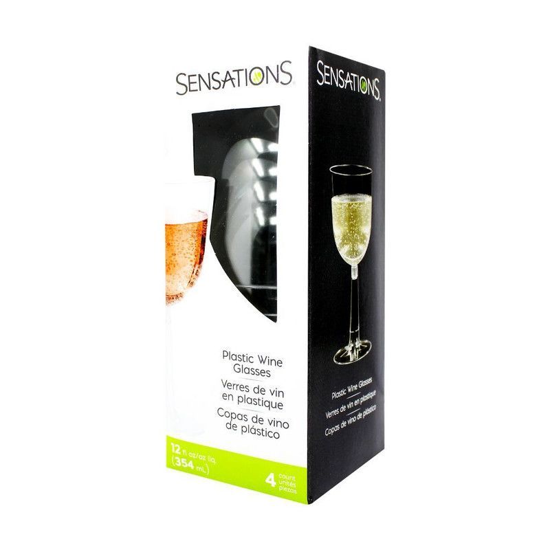 Copas Vino Plastico 12z 4u