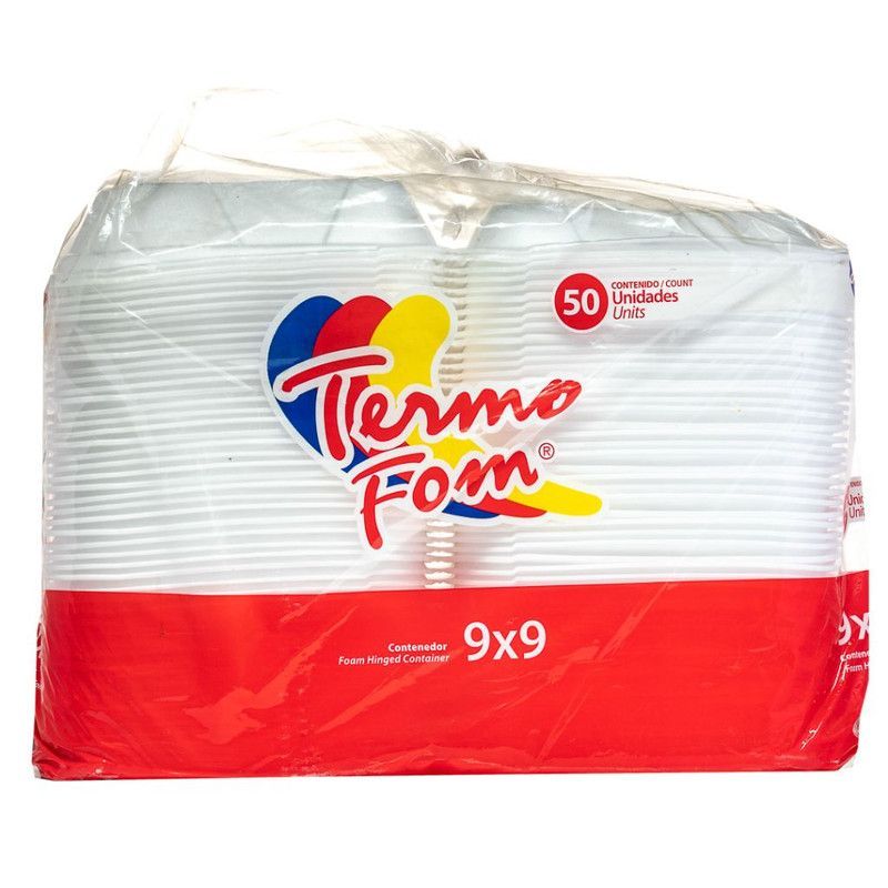 Contenedor Termofom 9x9 50u