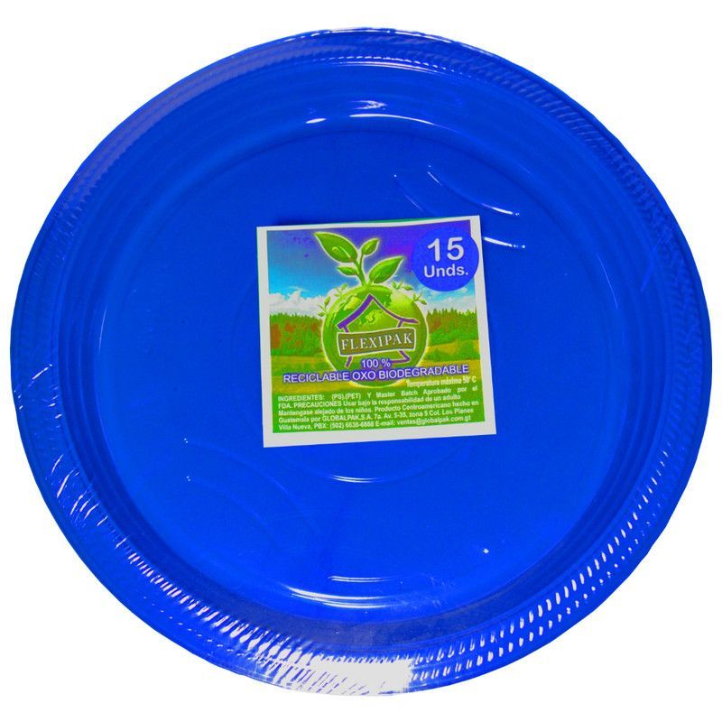 Flexipak Plato Azul #9 Plus 15