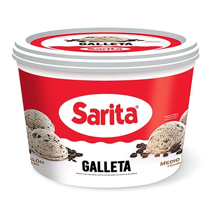 Helado Sarita Galleta 1/2gl