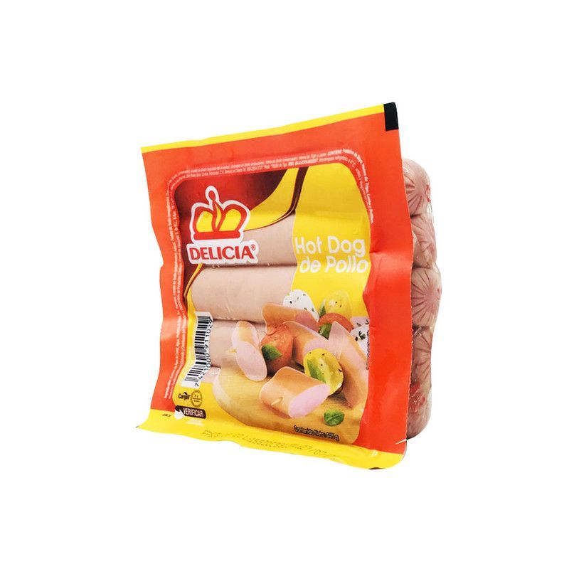 Hot Dog De Pollo Delicia 445g