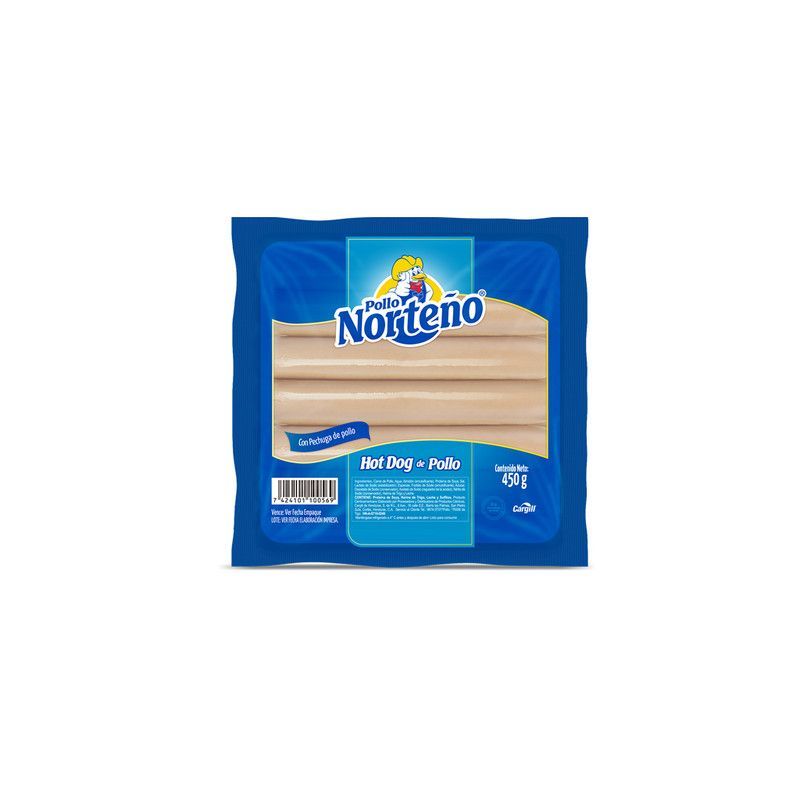 Hot Dog De Pollo Norteño 454g