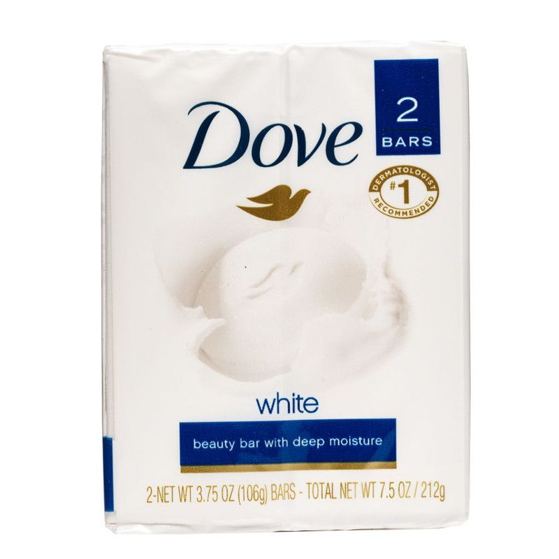 Jabon Barr Blan Dove 7.5oz 2 U
