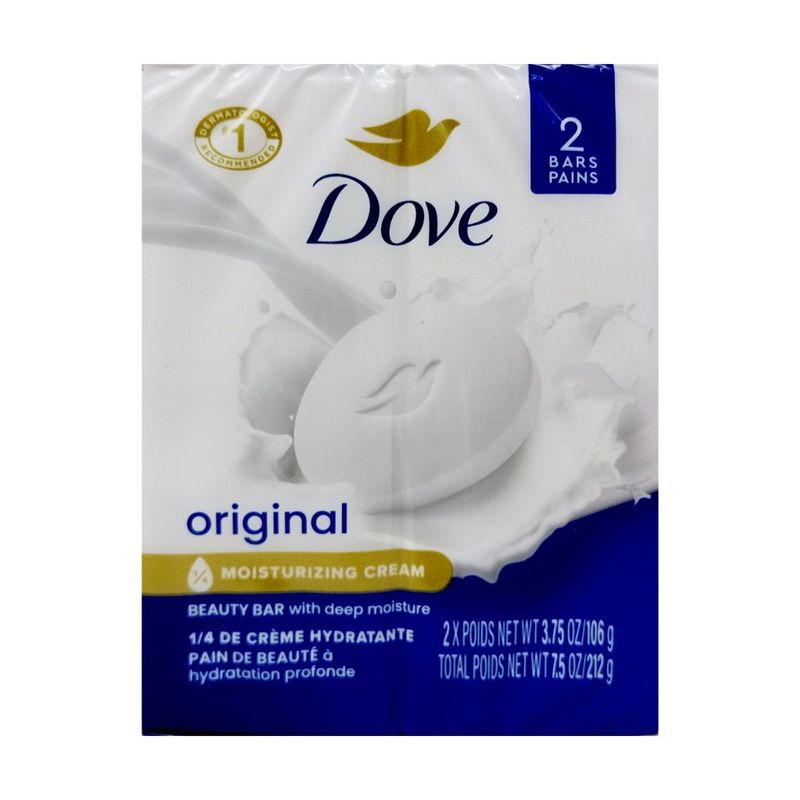 Jabon Barr Blan Dove 7.5oz 2 U