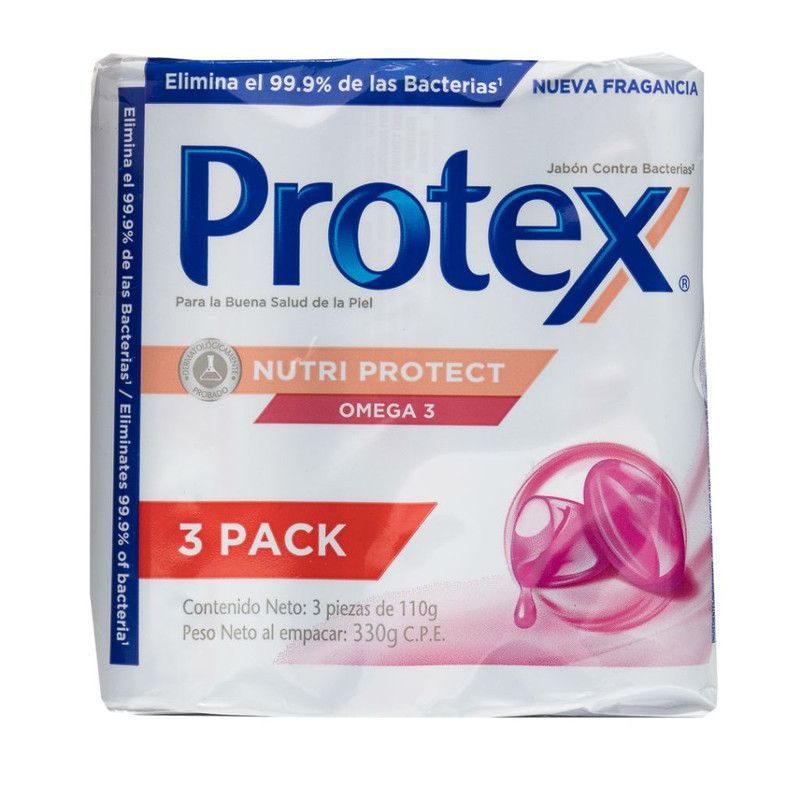 Jabon Protex Omega 3 3pack