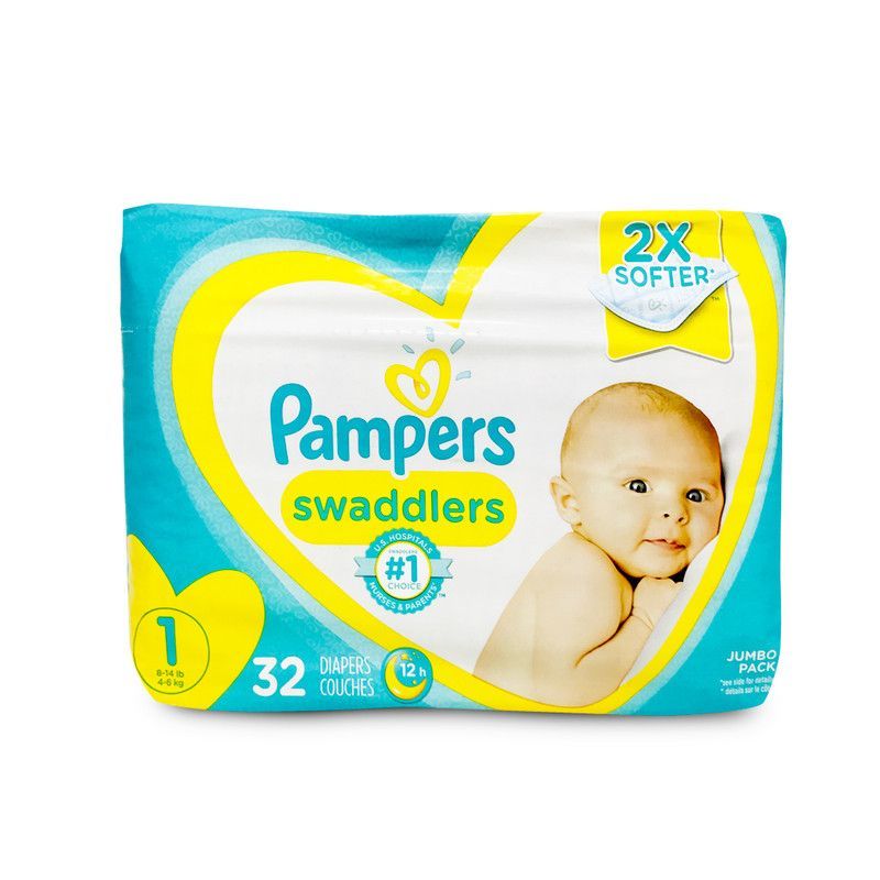 Pampers Swaddlers Talla 1 32u
