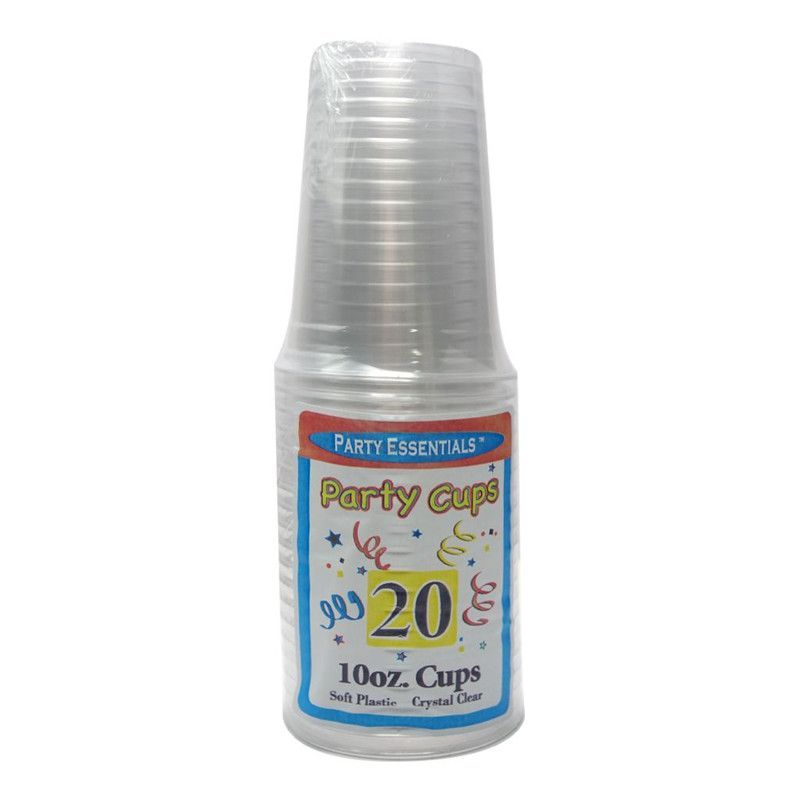 Plastic Cups Clear 10 Oz 20 Ct