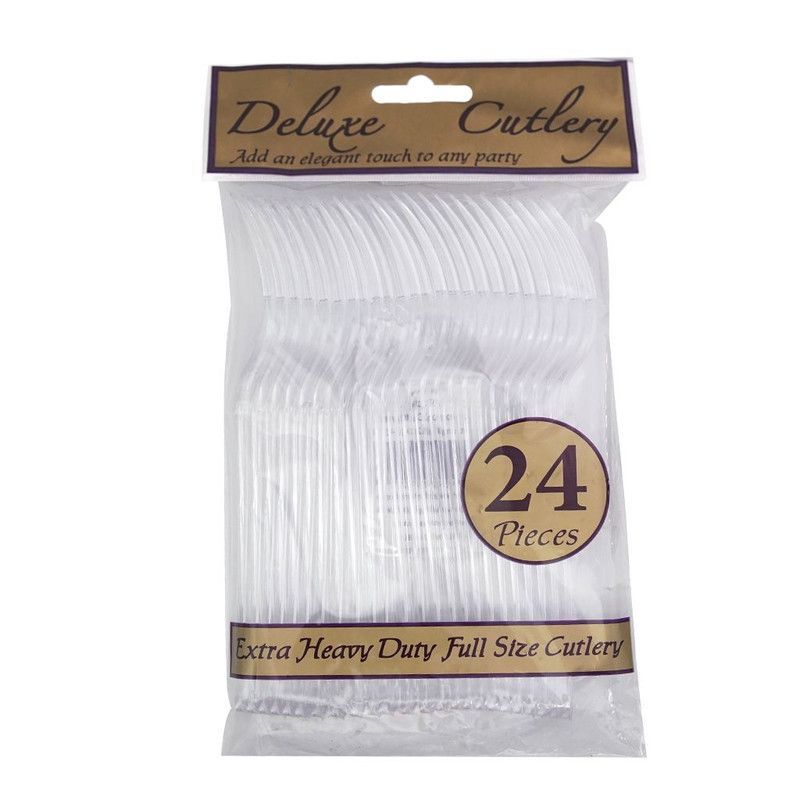 Plastic Forks Clear 24 Ct