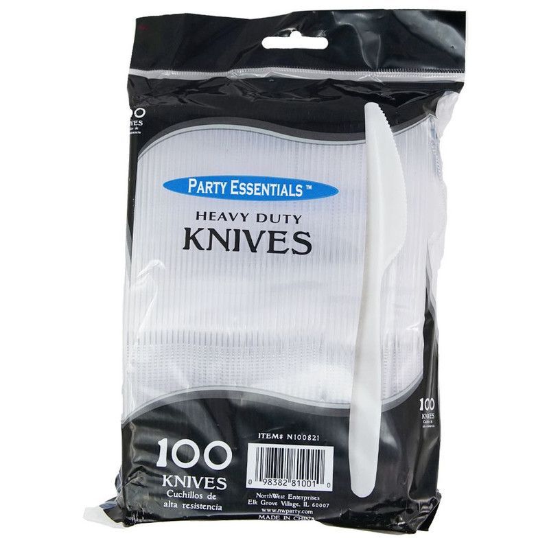 Plastic Knives Clear 100 Ct