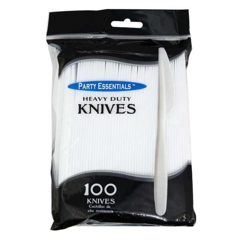 Plastic Knives White 100 Ct