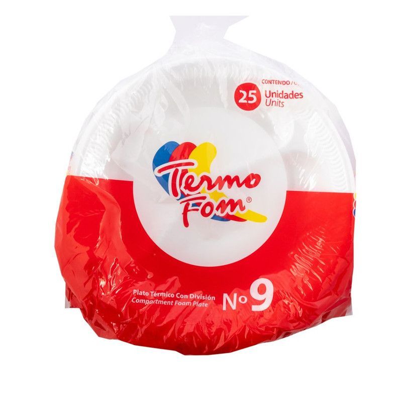 Plato Termo Fom C/div No9 25u