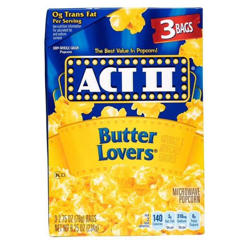 3pk Maiz Pop Actii Mant 8.25oz