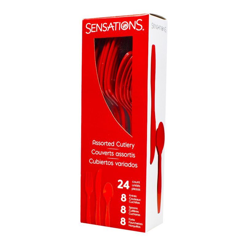 Red Cutlery Asstd