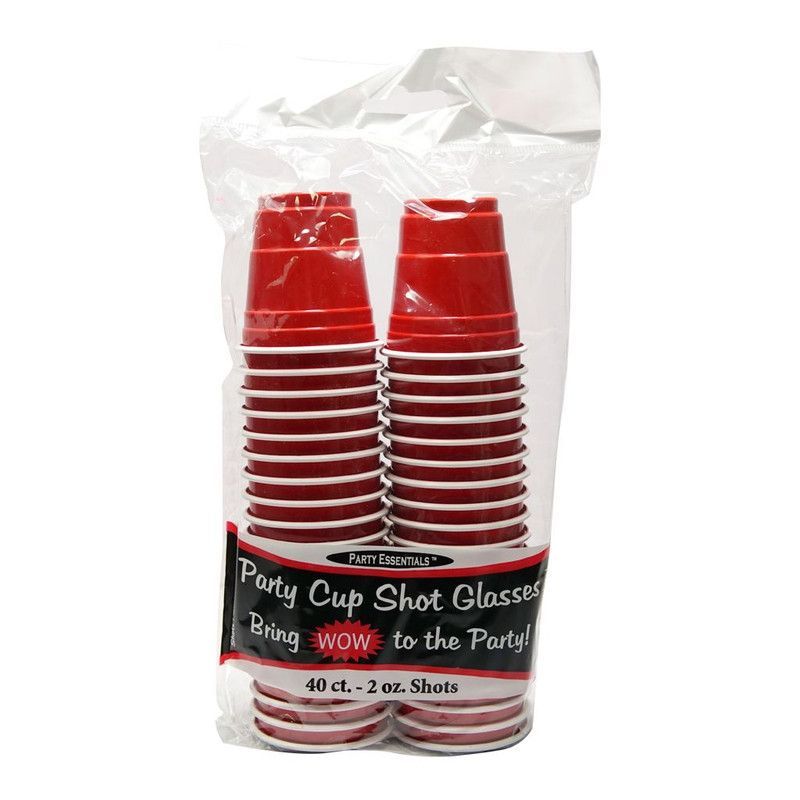 Red Party Shots 2 Oz 40 Ct