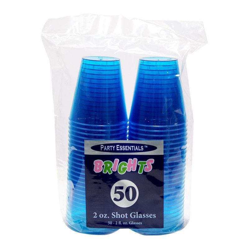 Shot Glasses Blue 2 Oz 50 Ct