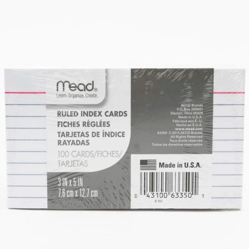 Tarjeta 76657/63350 3x5 Index