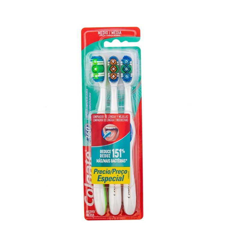 Tb Colgate 360 Med 3pack