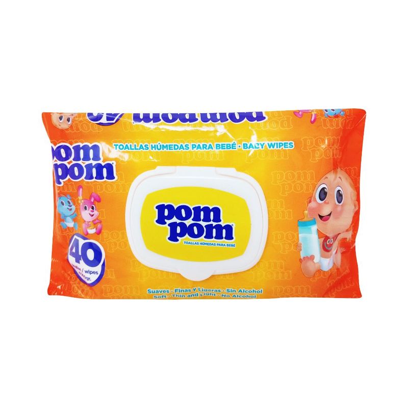Toalla Humeda Pom Pom 40ud