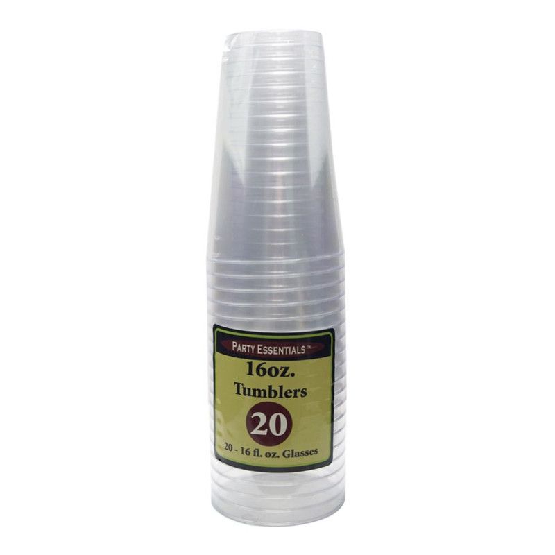 Tumblers Clear 16 Oz 20 Ct
