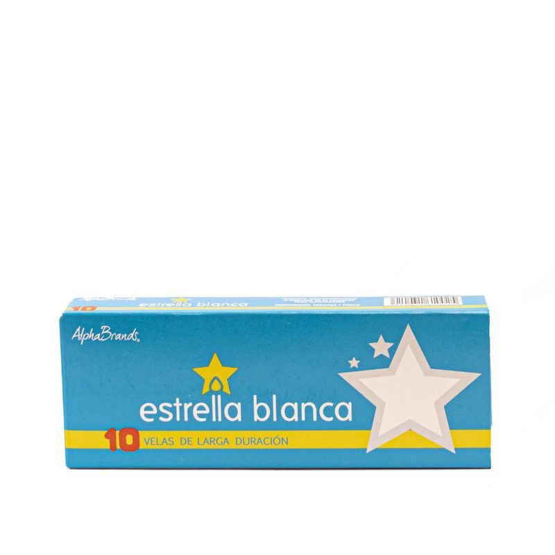 Vela Estrella Blanca #10