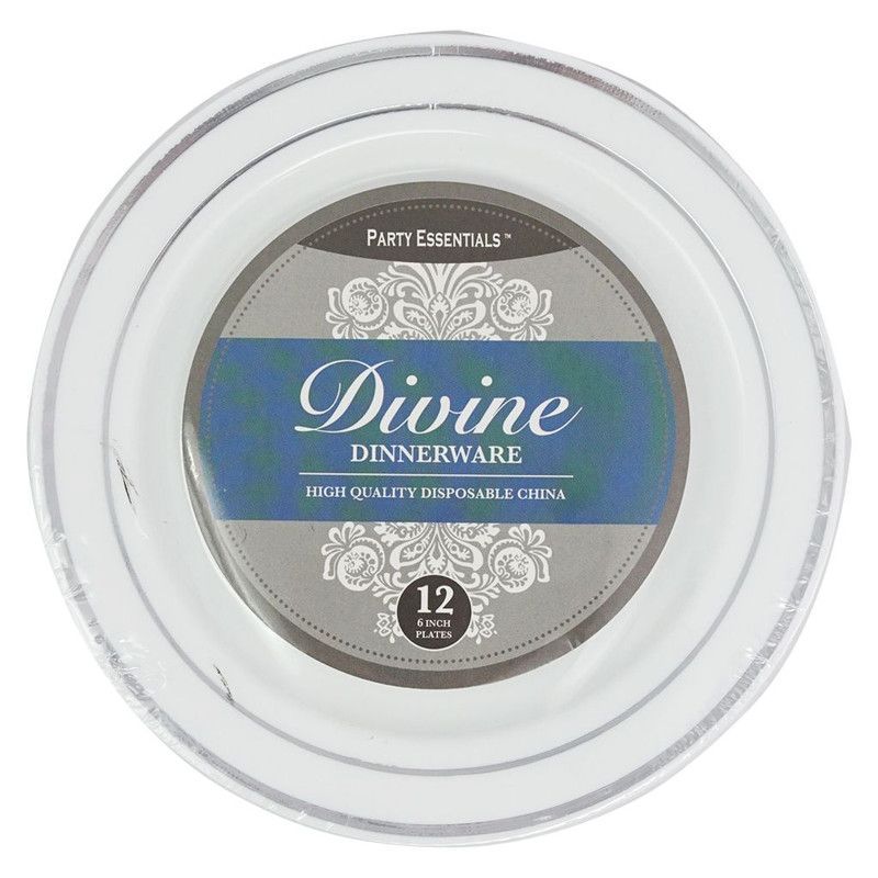White Plates 6 In 12 Ct