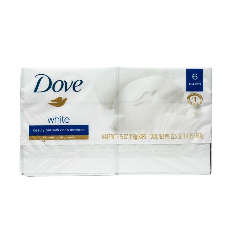 6pack Dove Jabon Blanco 24oz