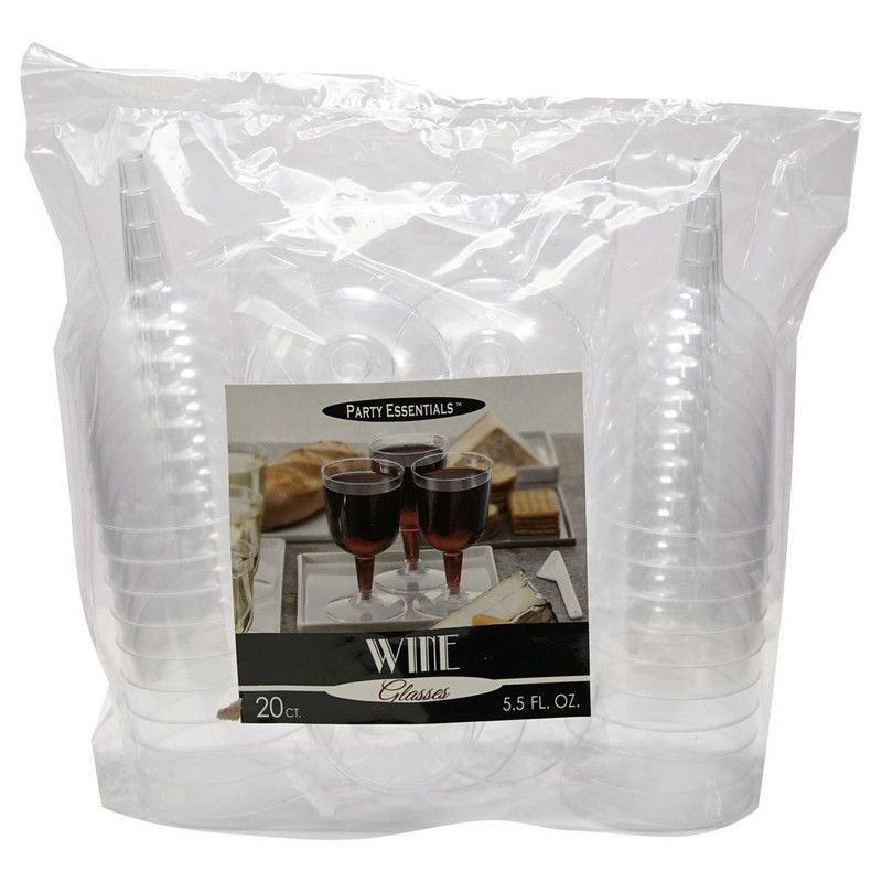 Wine Glasses Clear 20 Ct