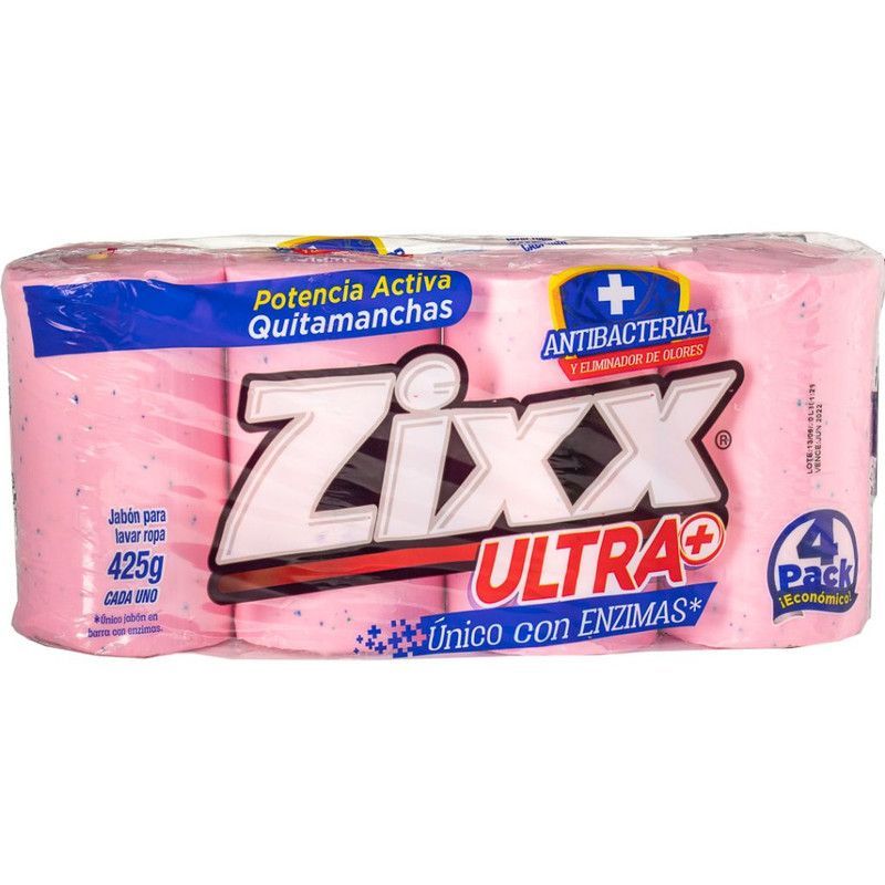 Zixx Jabon 4pack Rosado 400gr