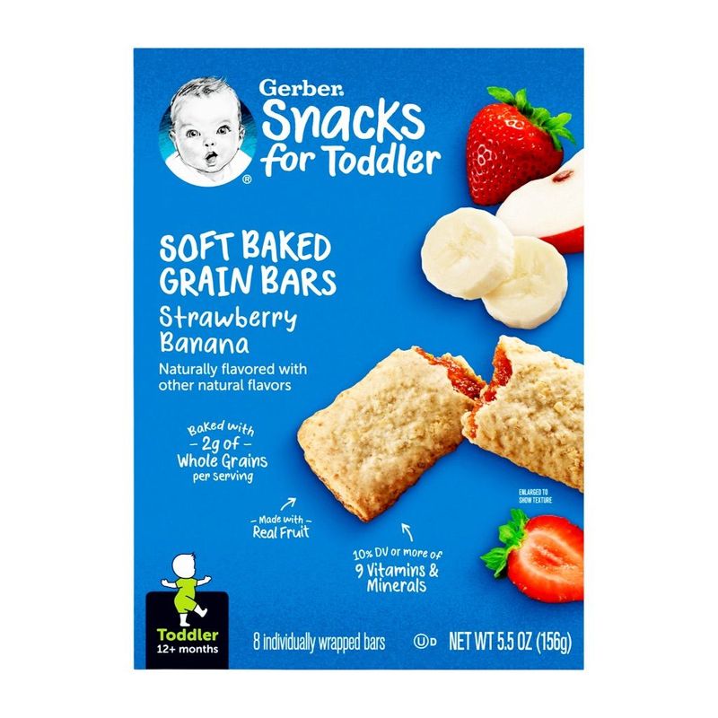 Gerber Bars Strawber Ban 5.5oz