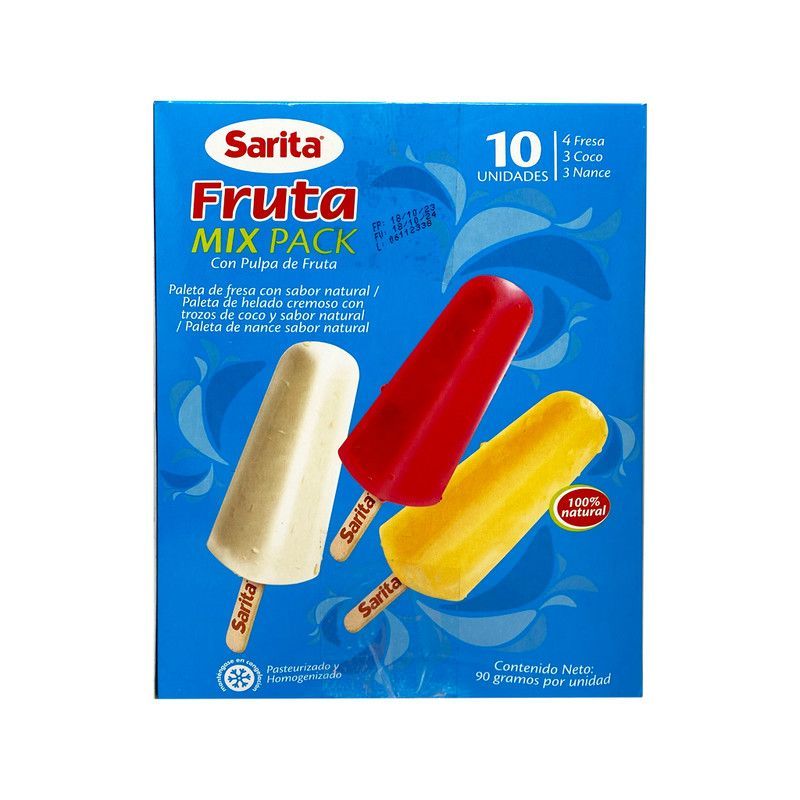 Paleta Frutas Mixpack Caja 10