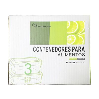 Envase P/alimento Set 3pzas