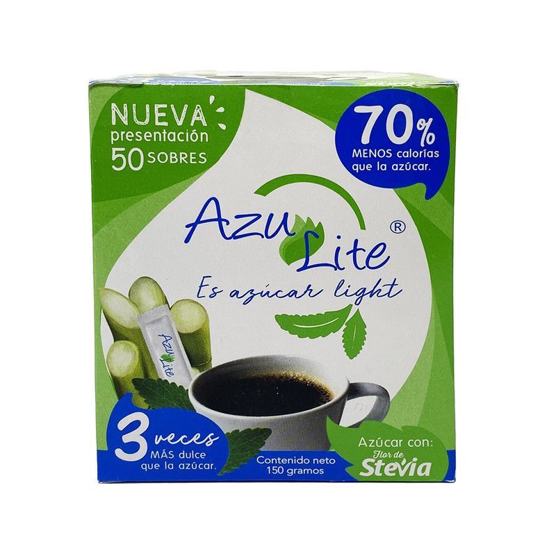 Azu Lite Con Stevia 50 Sobres