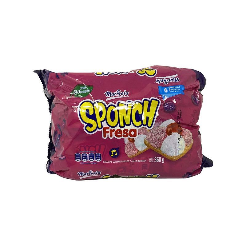 Galleta Sponch Fresa 360gr