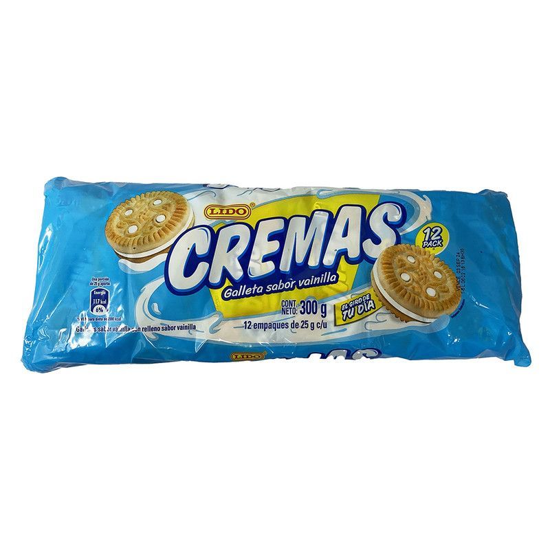 Galleta Lido Vainilla 312gr