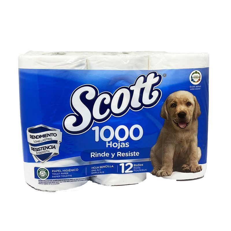 Papel Hig Scott 1000hjas 12rll