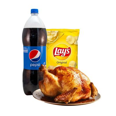 1 Pollo+pepsi 2lts+1lays 105g