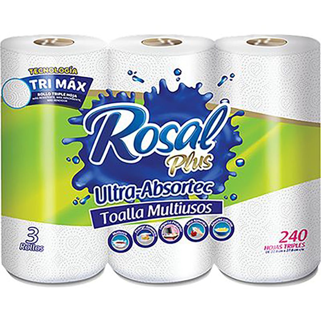 3pack Papel Toalla Rosal 240h