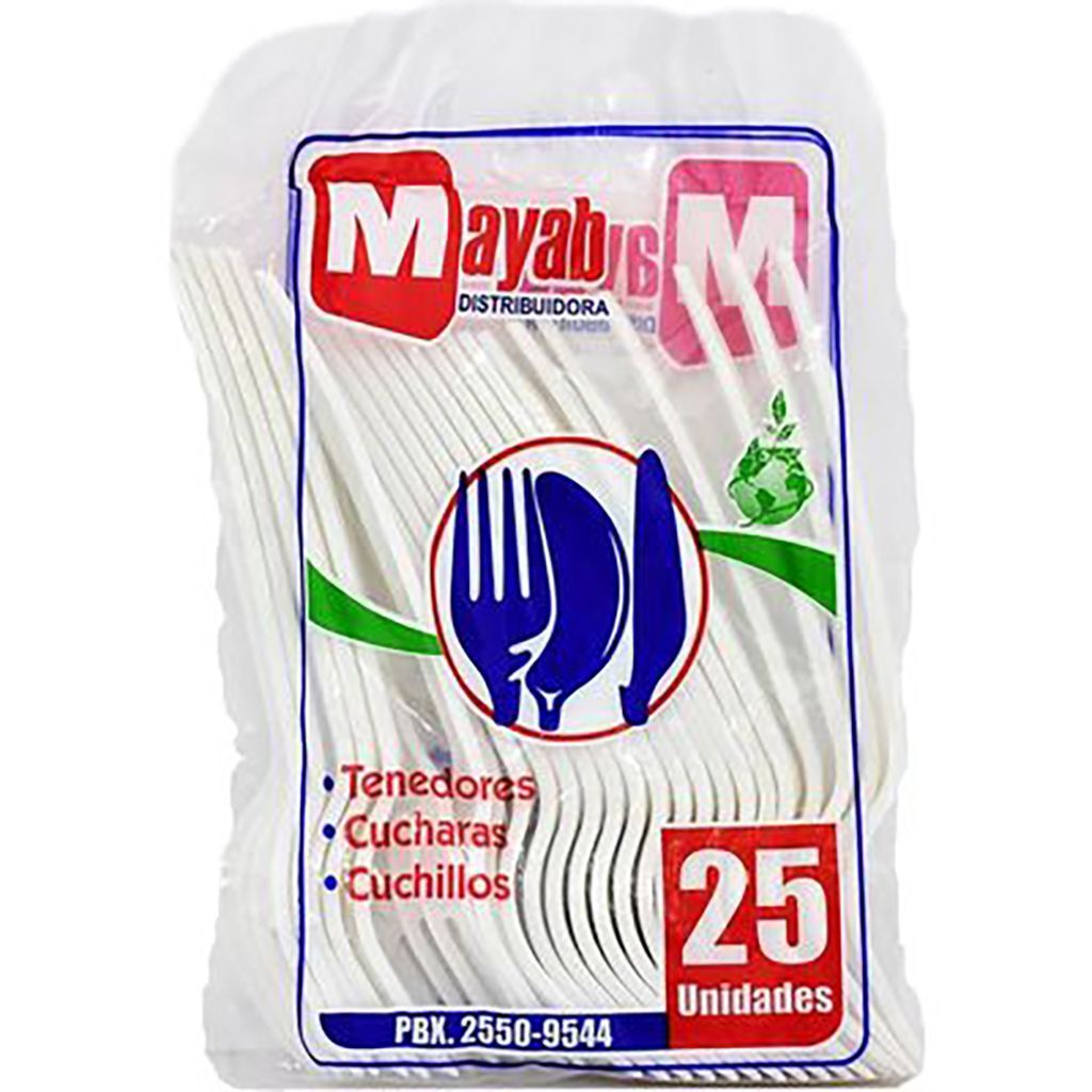 Tenedor Plastico Emp Mayab 25u