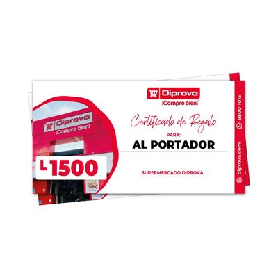 Certificado Regalo Lps1500