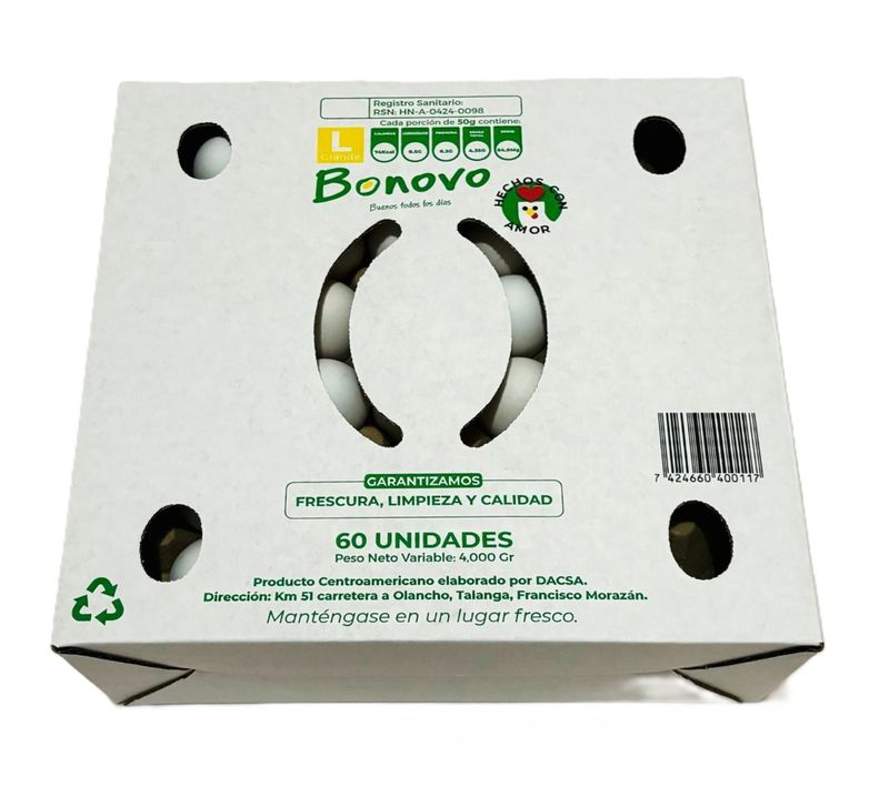 Huevo Bonovo Grande Caja 60und