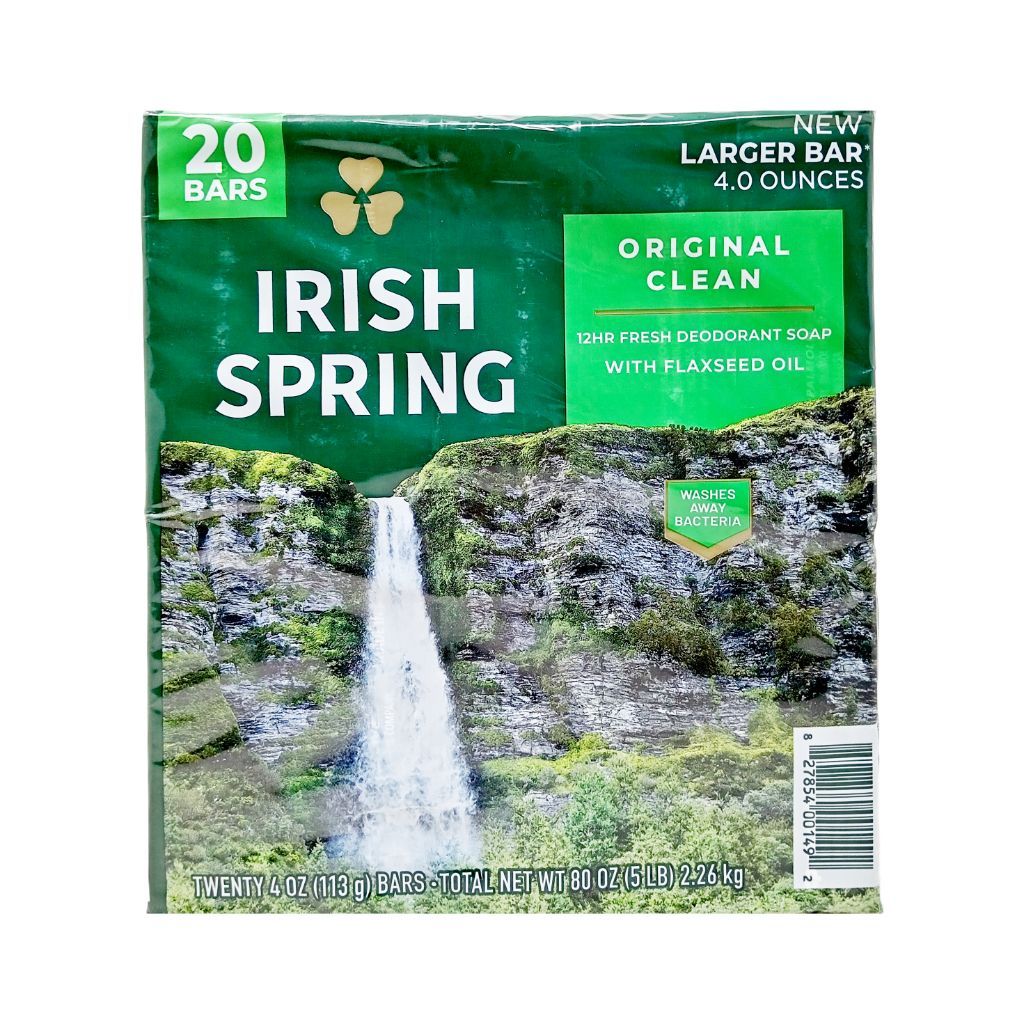 Jabon Irish Spring 4 Oz 20 Ct