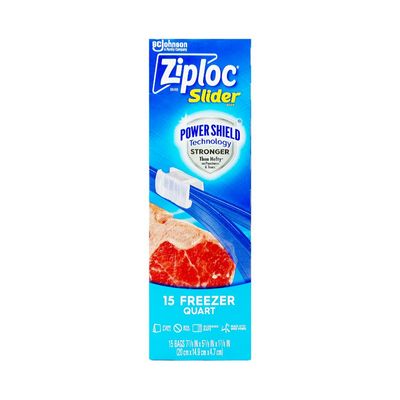 Ziploc  Slider Frezer Qt  15 B