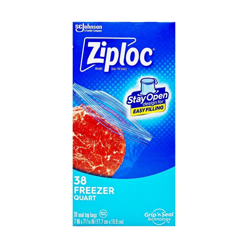 Ziploc Freezer Bag Qts 40 Bags