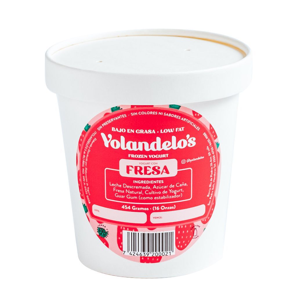 Yogurt Congelado Fresa 16 Oz