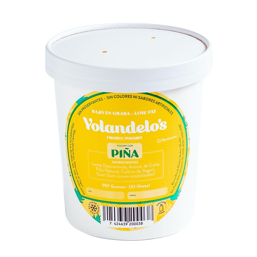 Yogurt Congelado Piña 32 Oz