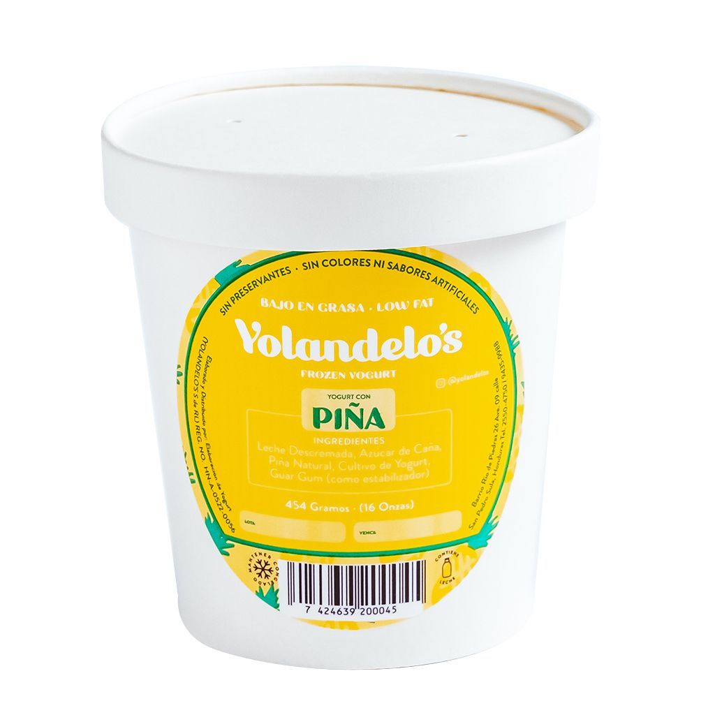 Yogurt Congelado Piña 16 Oz