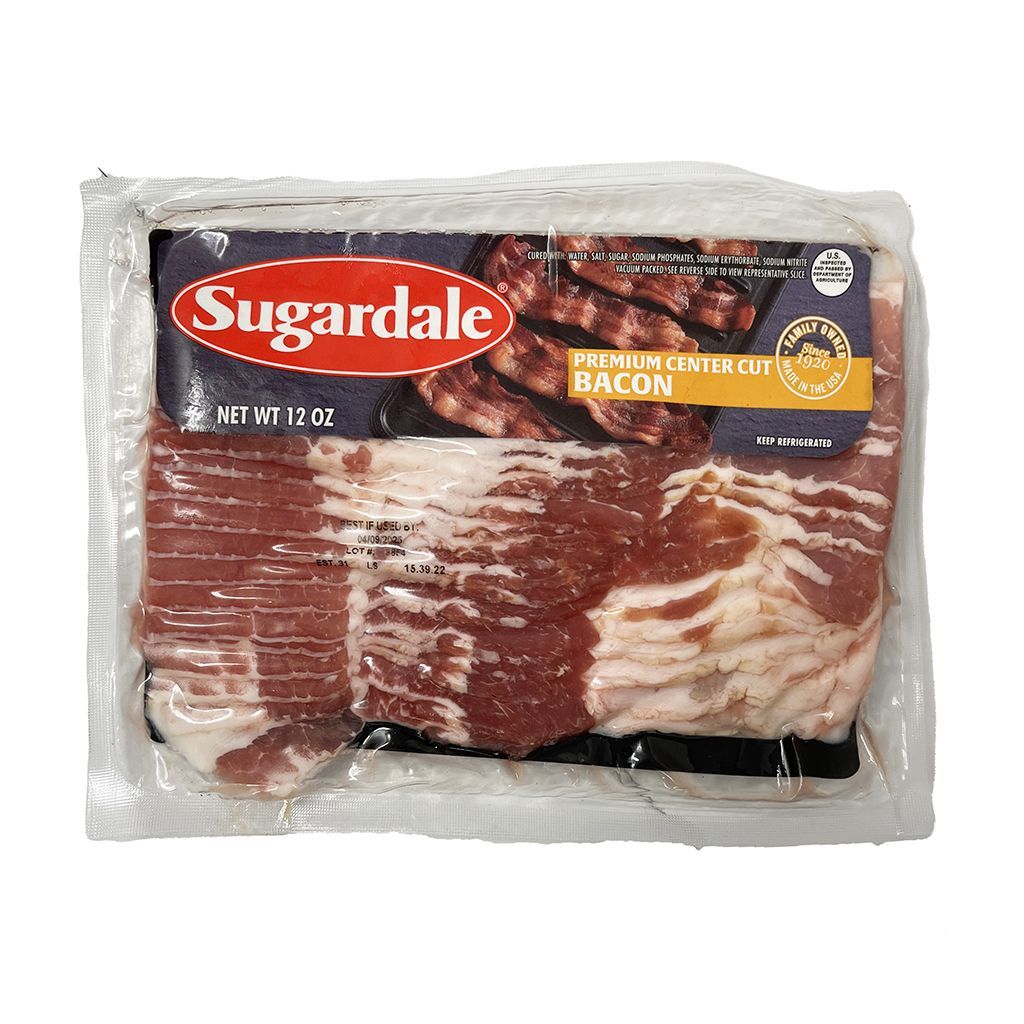 Bacon Cntr Cut 12 Oz